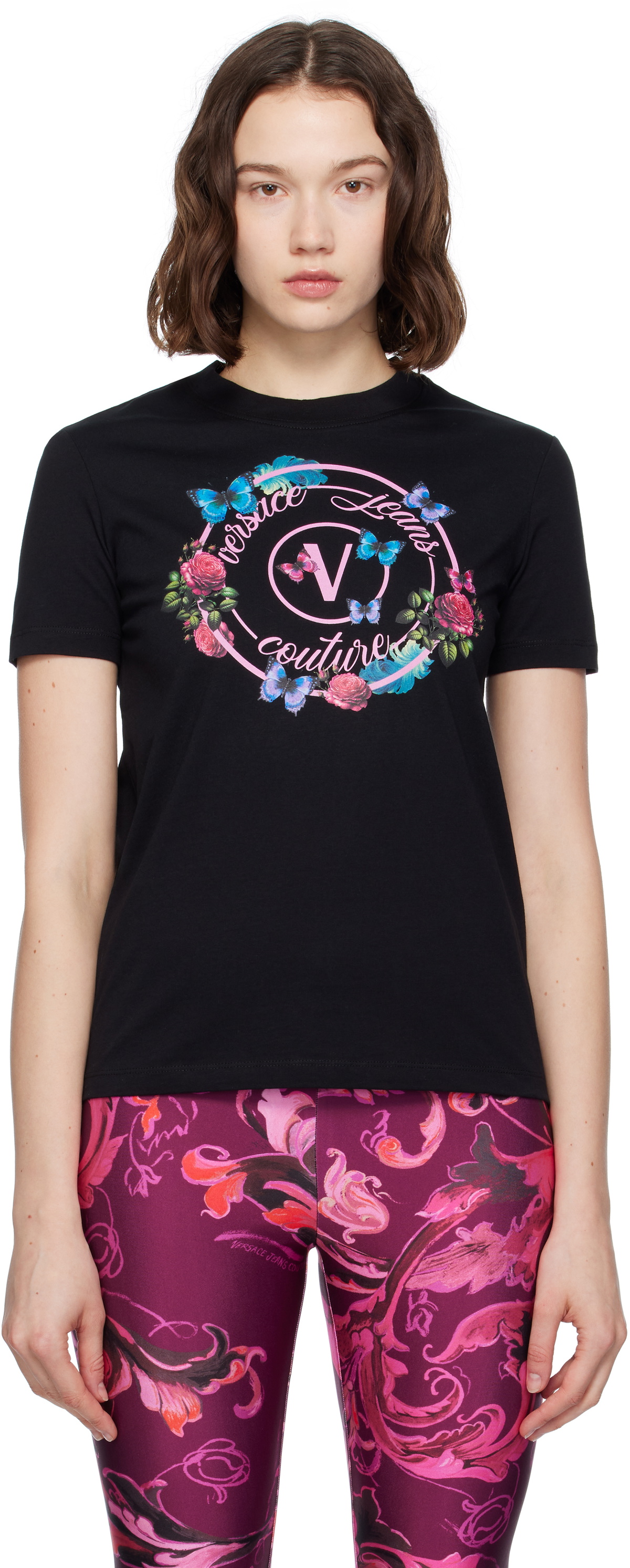 Versace Black 'Versace Goddess' T-Shirt Versace