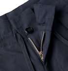 Monitaly - Pleated Cotton Drawstring Shorts - Blue