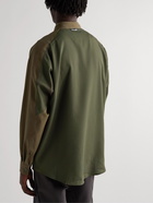 And Wander - Shell and Jersey-Ripstop Overshirt - Green