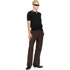 Ernest W. Baker Brown Loose Fit Flare Trousers