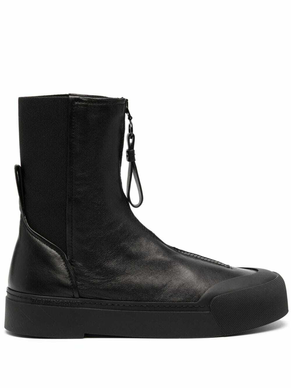 EMPORIO ARMANI - Leather Ankle Boots