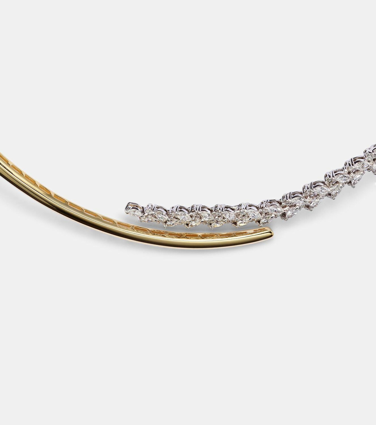 Yeprem Golden Strada 18kt white and yellow gold necklace with diamonds