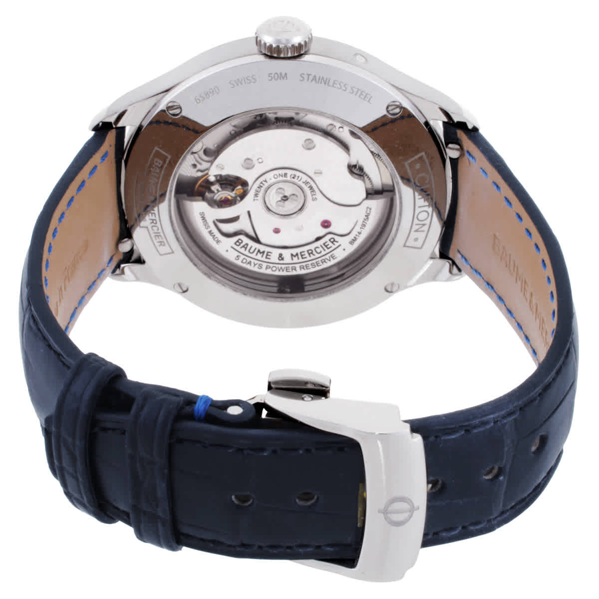 Baume et Mercier Clifton Baumatic Automatic Blue Dial Mens Watch M0A10593