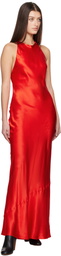 Silk Laundry Red High Low Maxi Dress