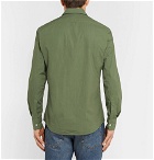 Aspesi - Slim-Fit Garment-Dyed Cotton-Poplin Shirt - Men - Green