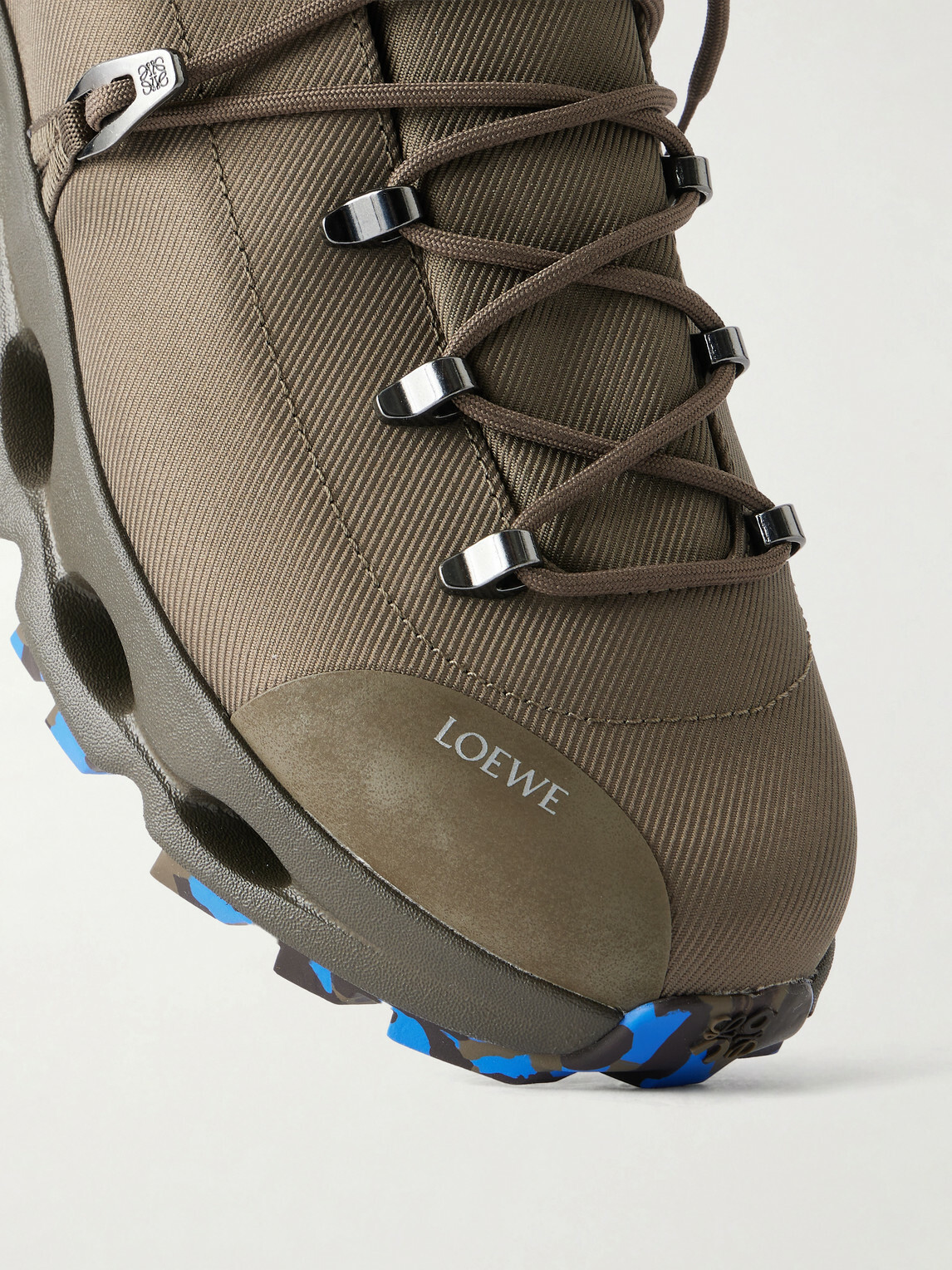 LOEWE - On Cloudsolo Hiker Rubber-Trimmed Twill Sneakers - Green