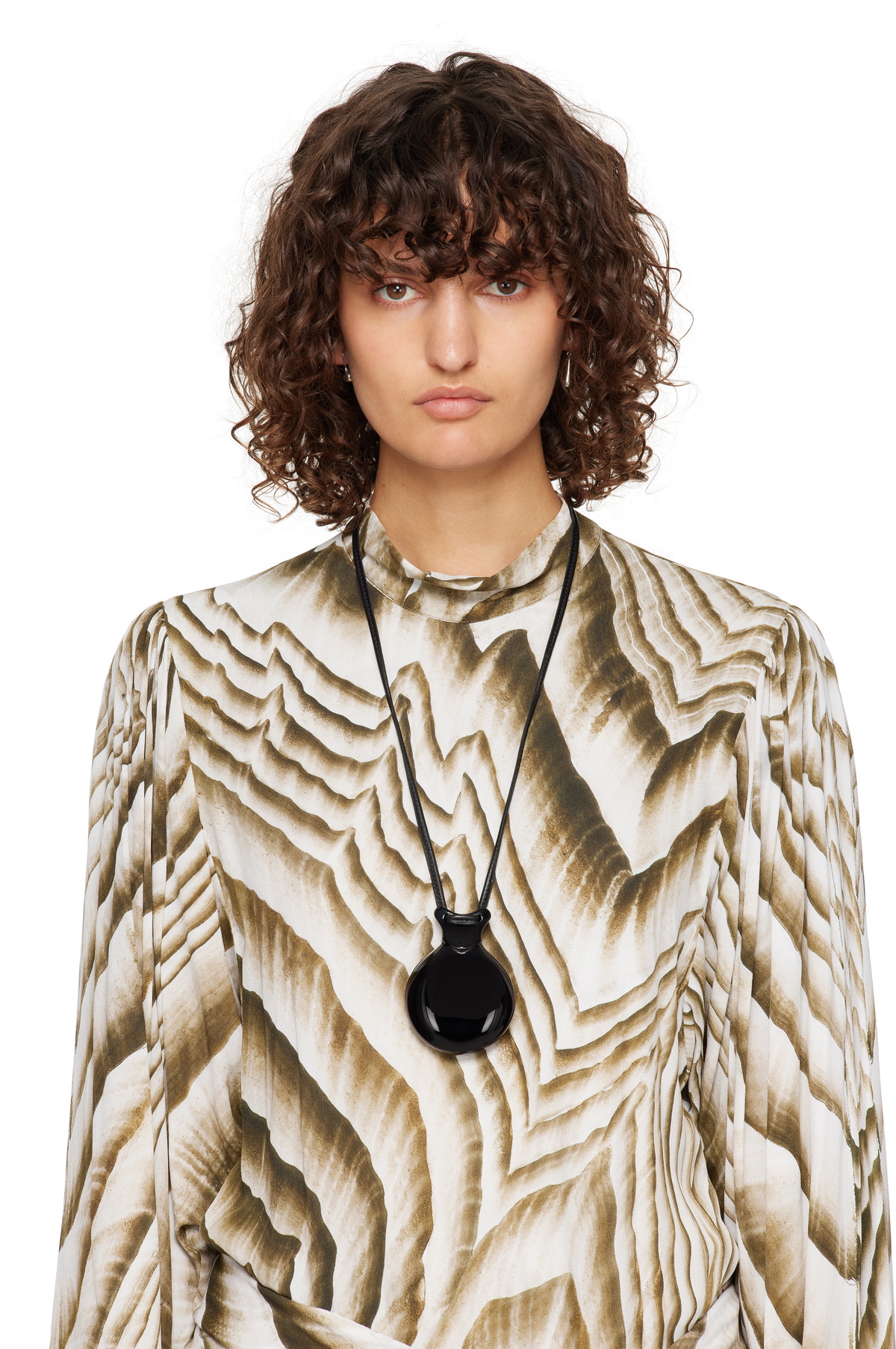 LEMAIRE Black Castanet Necklace
