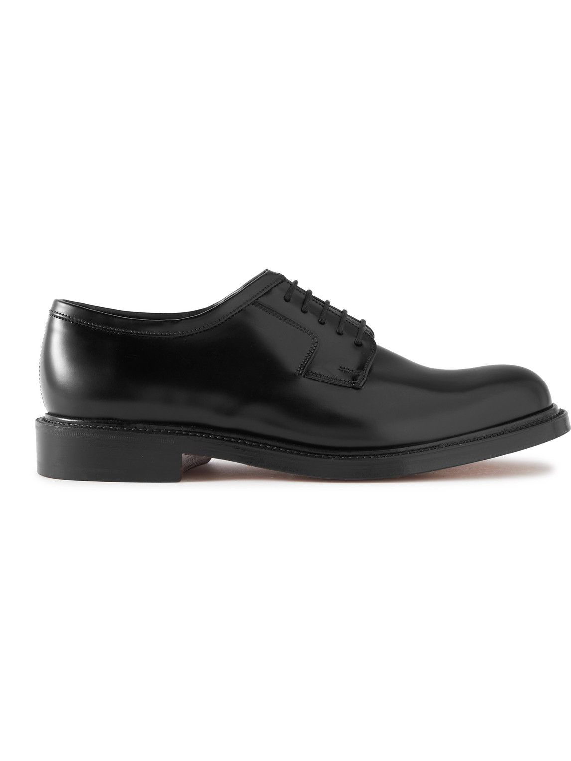 Camden, Mens Derby Shoes in Black Leather