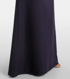 Safiyaa Belted crêpe gown