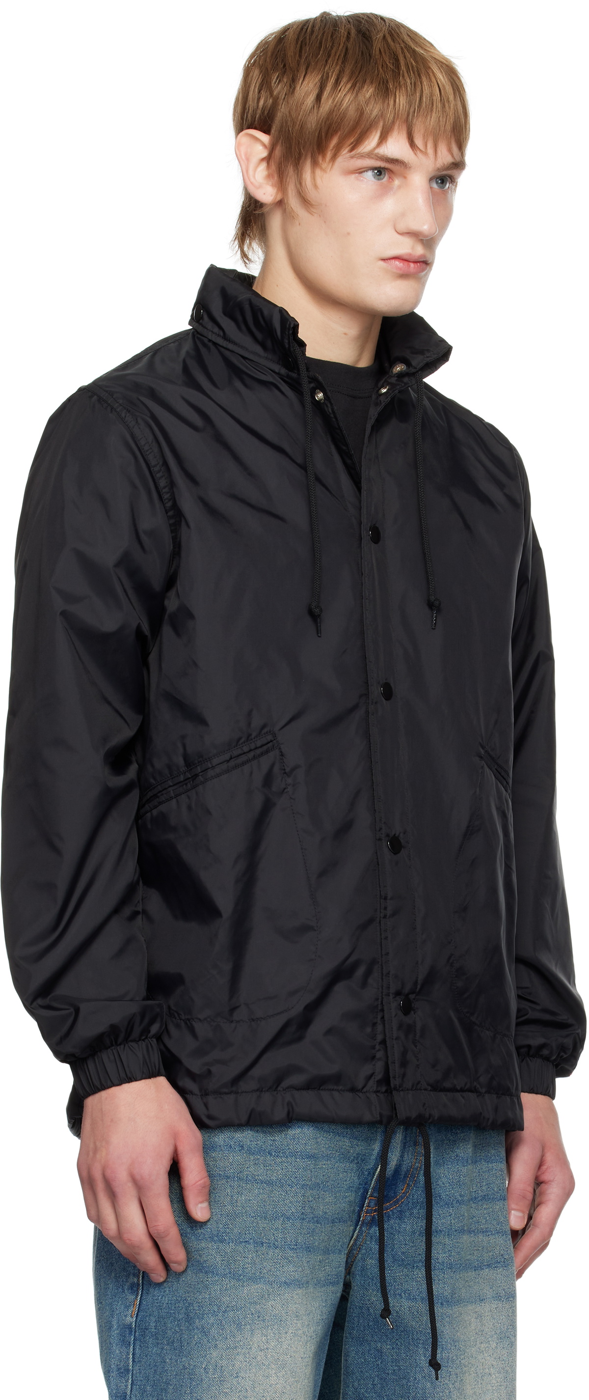 Noah Black Hooded Coaches Jacket Noah NYC