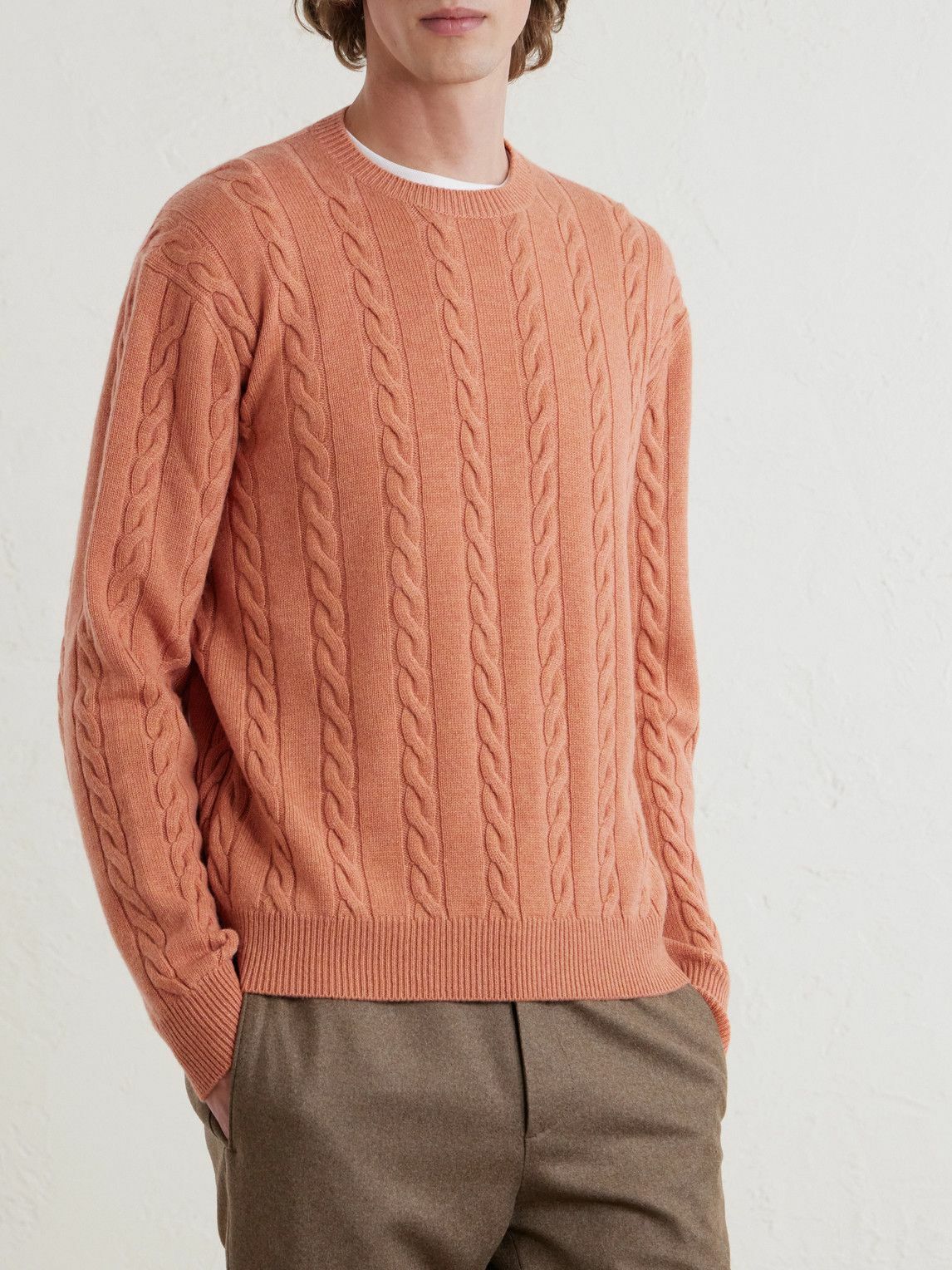 Loro Piana - Cedar Cable-Knit Cashmere Sweater - Orange
