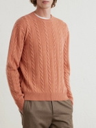 Loro Piana - Cedar Cable-Knit Cashmere Sweater - Orange