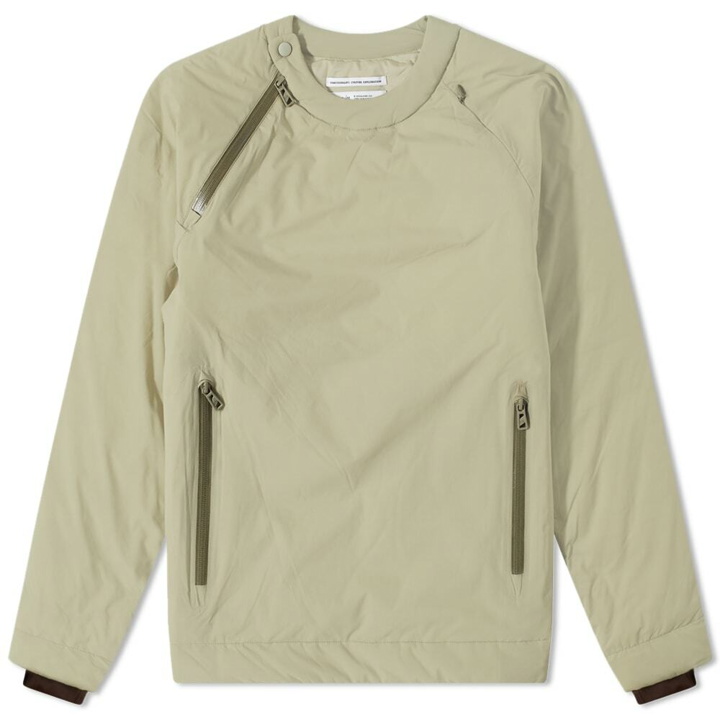 Photo: F/CE. Men's Down Inner Sweat in Sage Green