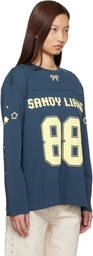 Sandy Liang Navy Princeton Long Sleeve T-shirt