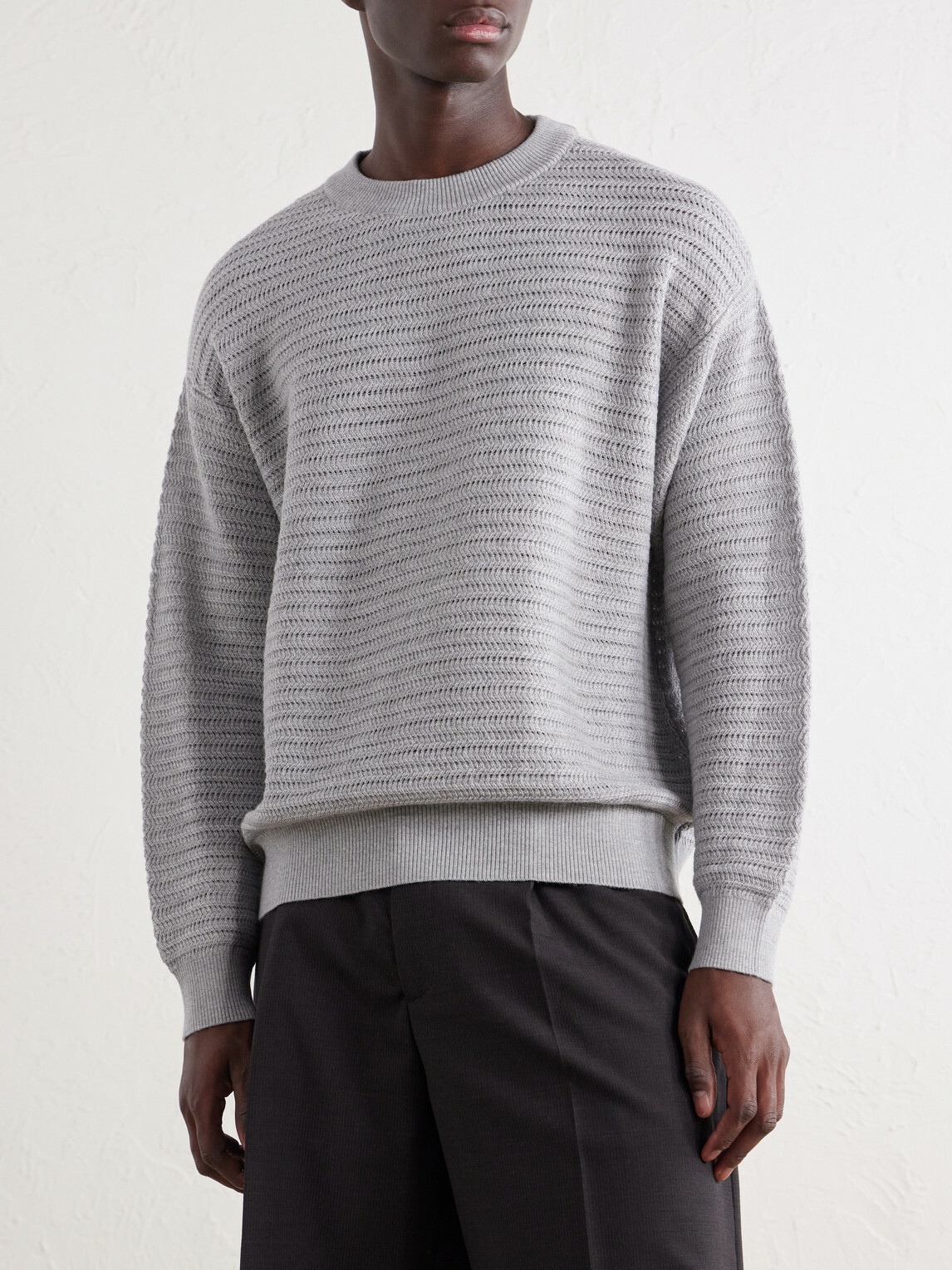 Frescobol Carioca - Jardim Merino Wool Sweater - Gray