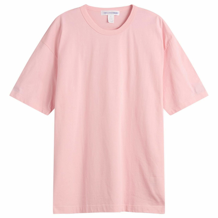 Photo: Comme des Garçons SHIRT Men's Oversized Cotton Jersey in Pink