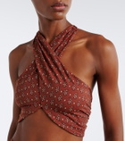 Johanna Ortiz Printed halterneck bikini top