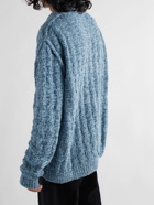 Maison Margiela - Cotton-Blend Bouclé Sweater - Blue