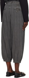 Y's Gray Ko-Elastic Hem Trousers