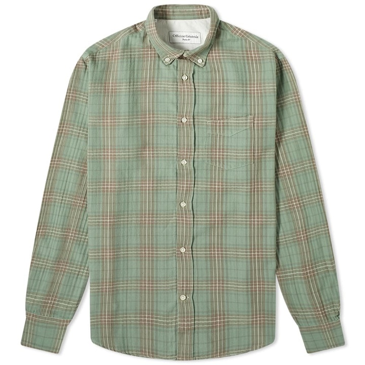 Photo: Officine Generale Button Down Japanese Ombre Check Shirt