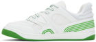 Gucci Green & White Basket Sneakers