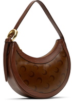 Marine Serre Brown Moon Airbrushed Leather Eclips Mini Bag