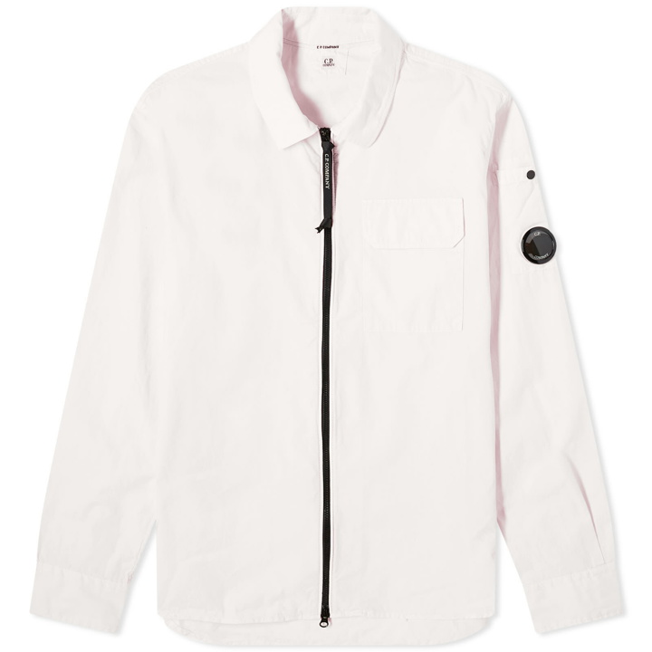 Photo: C.P. Company Men's Gabardine Zipped Shirt in Heavenly Pink