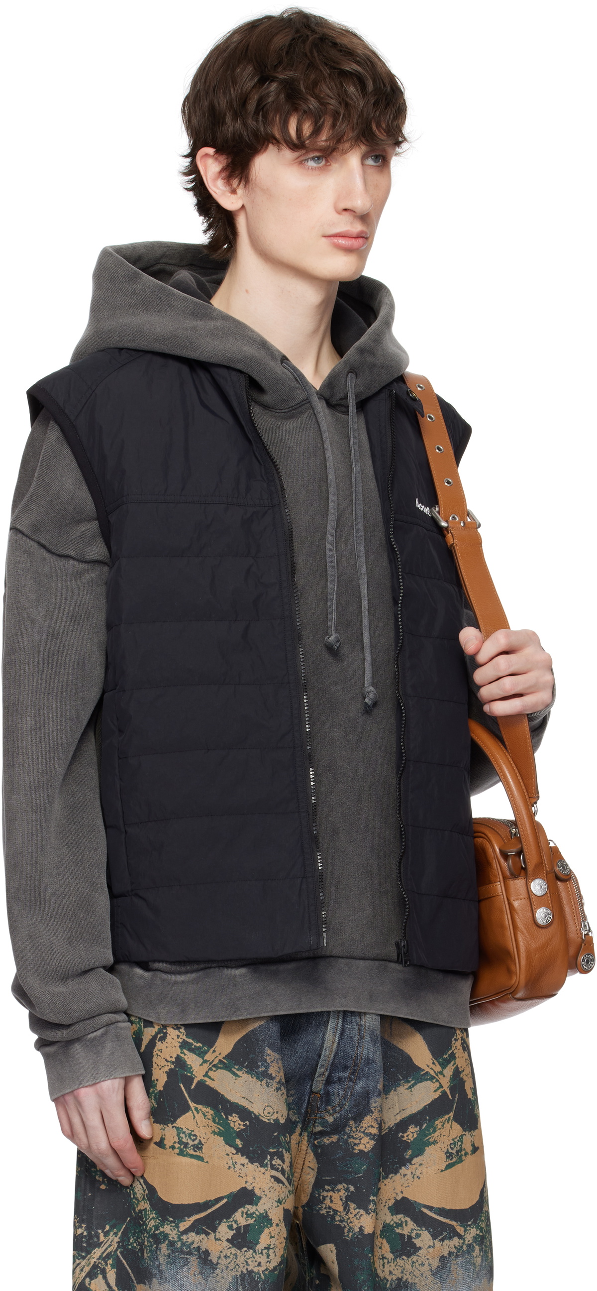 【ACNE STUDIOS】ブラック Gillet ベスト Acne Studios Black Quilted Down Vest Acne Studios