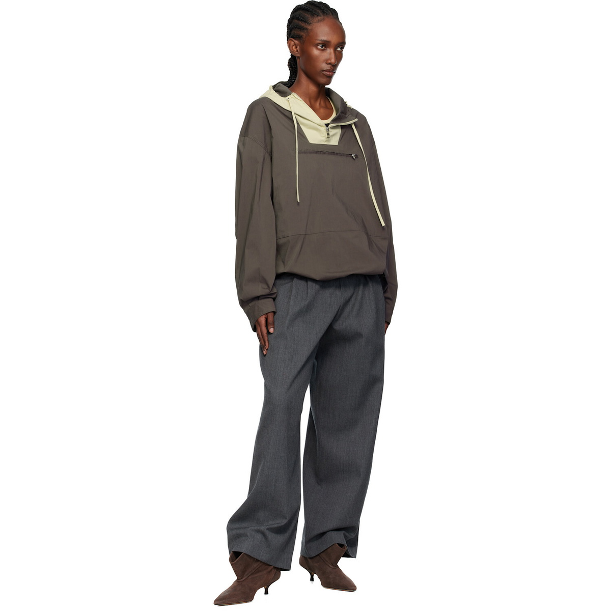 JW Anderson Gray Contrast Hood Anorak