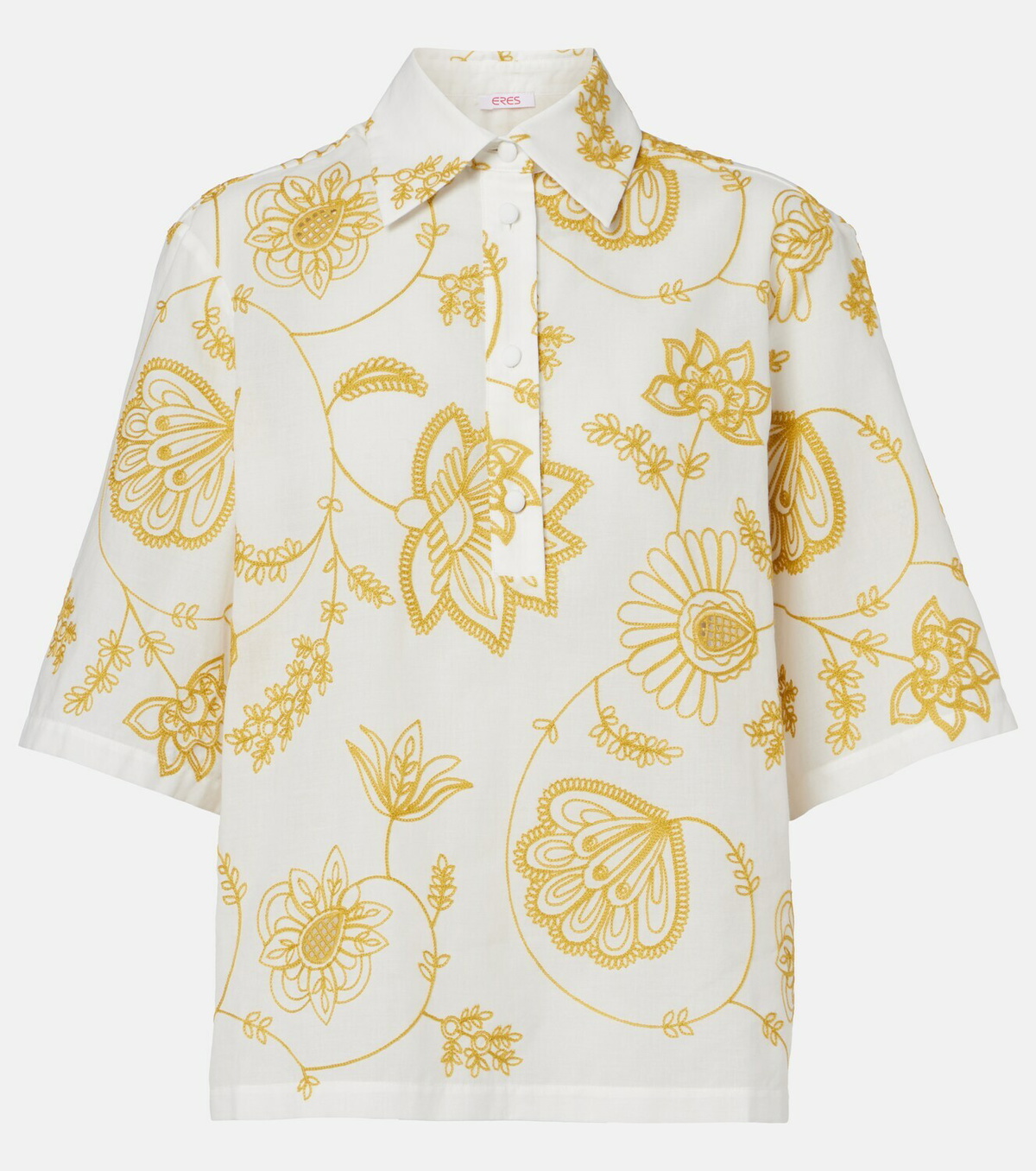 Eres Izana embroidered cotton-blend shirt