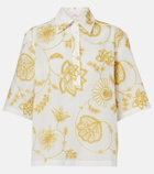 Eres Izana embroidered cotton-blend shirt