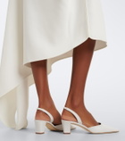 Manolo Blahnik Vendona leather slingback pumps