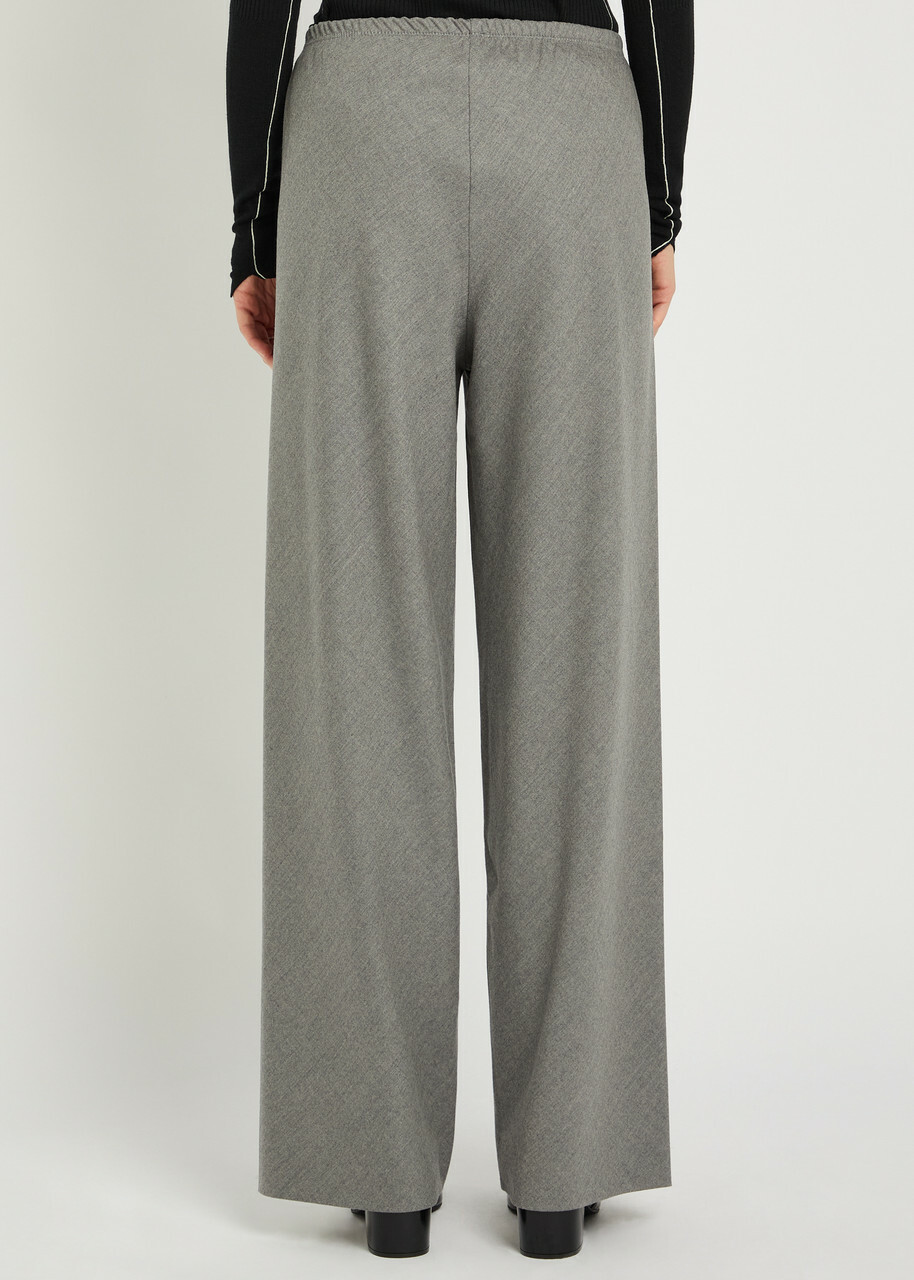 Maria Mcmanus Straight-leg Stretch-wool Trousers Grey