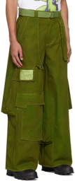 YAKU Green 7-Pocket Cargo Pants