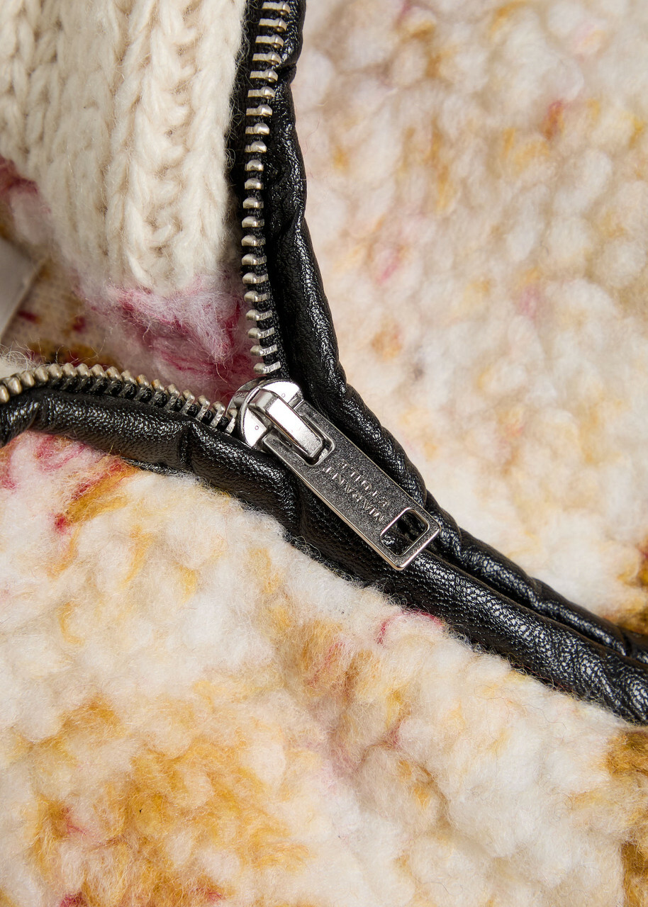 Isabel Marant étoile Marner Patterned Fleece Coat Multicoloured