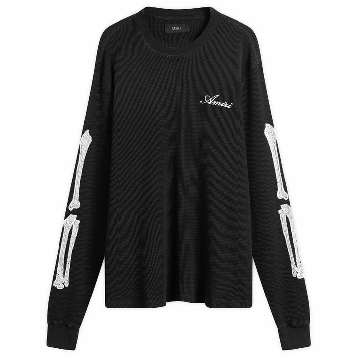 Photo: AMIRI Men's Bones Long Sleeve T-Shirt in Black