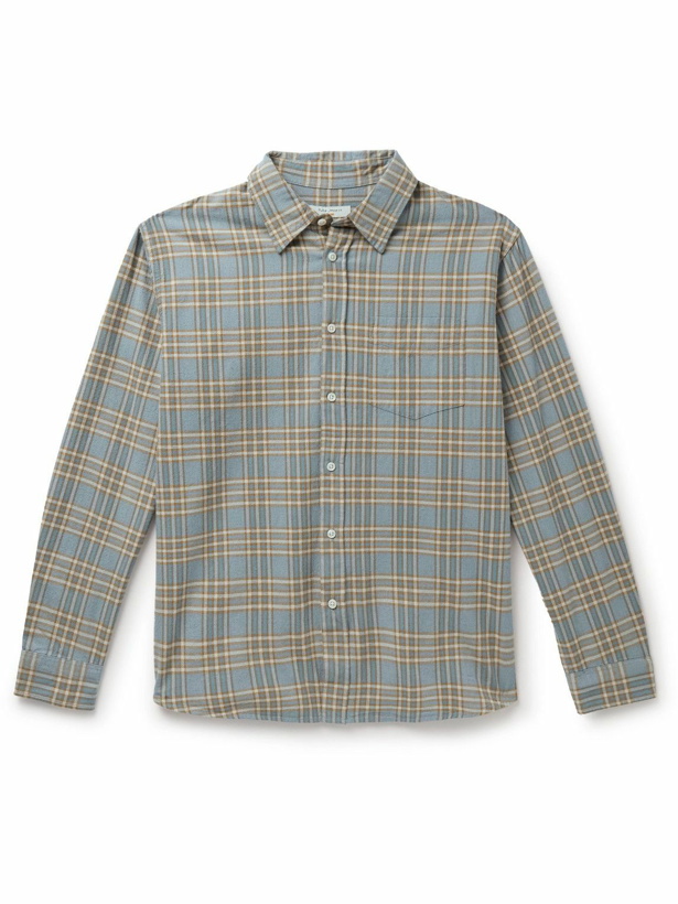 Photo: Nudie Jeans - Filip Prairie Checked Organic Cotton-Flannel Shirt - Blue