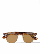 Brunello Cucinelli - Oliver Peoples Capannelle D-Frame Tortoiseshell Acetate and Silver-Tone Sunglasses