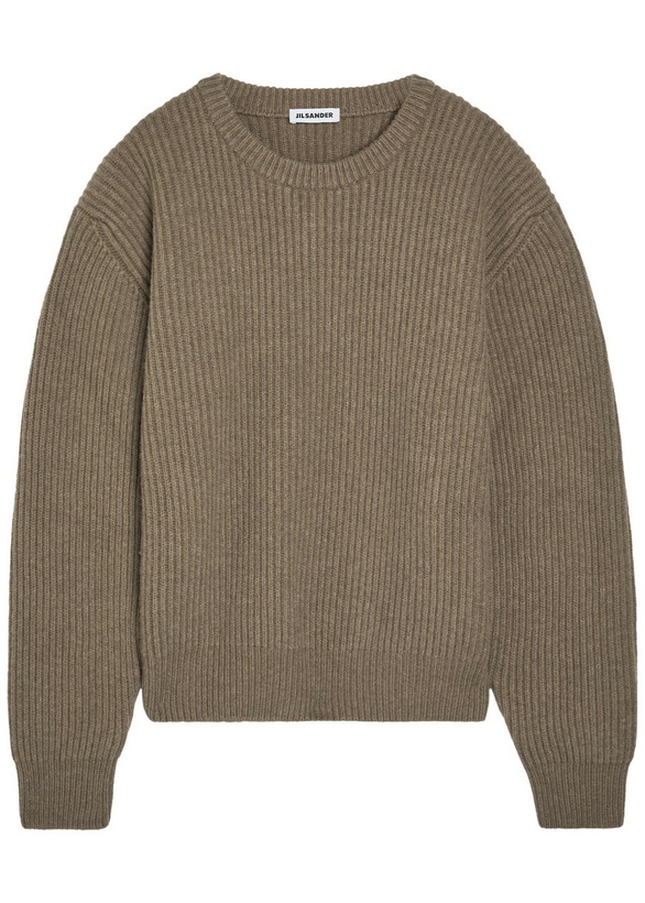 Photo: Jil Sander Ribbed-knit Wool Jumper Brown Light