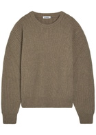 Jil Sander Ribbed-knit Wool Jumper Brown Light