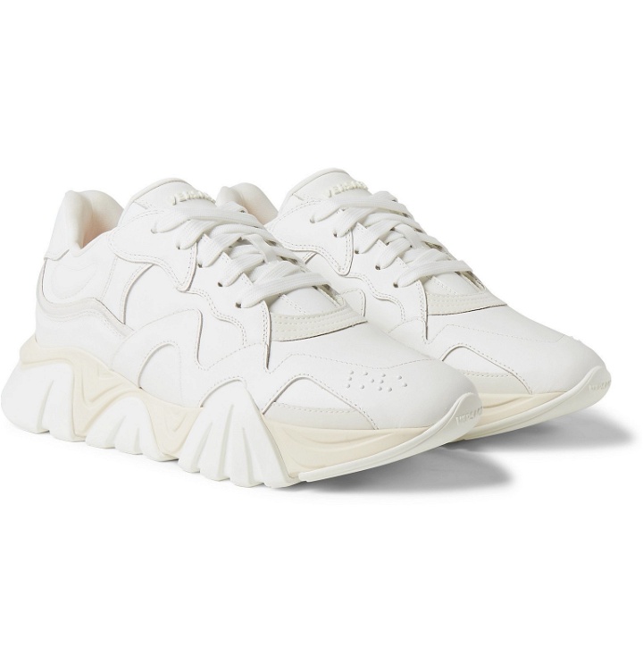 Photo: Versace - Squalo Leather Sneakers - White