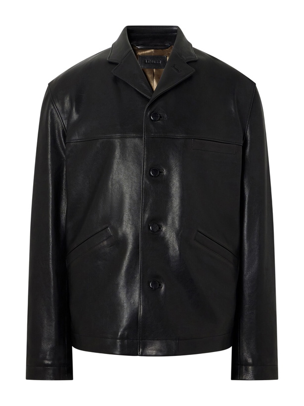 Photo: LEMAIRE - Paneled Leather Jacket - Black