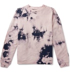 KAPITAL - Ashbury Oversized Tie-Dyed Loopback Cotton-Jersey and Quilted Satin Sweatshirt - Purple
