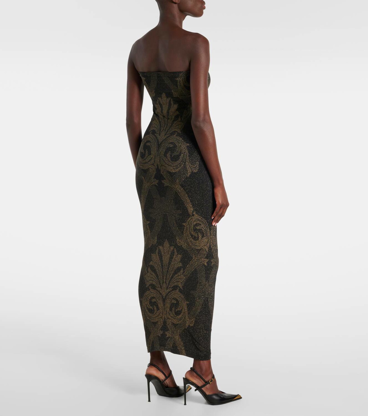 Wolford x Etro lamé jacquard midi dress