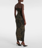 Wolford x Etro lamé jacquard midi dress