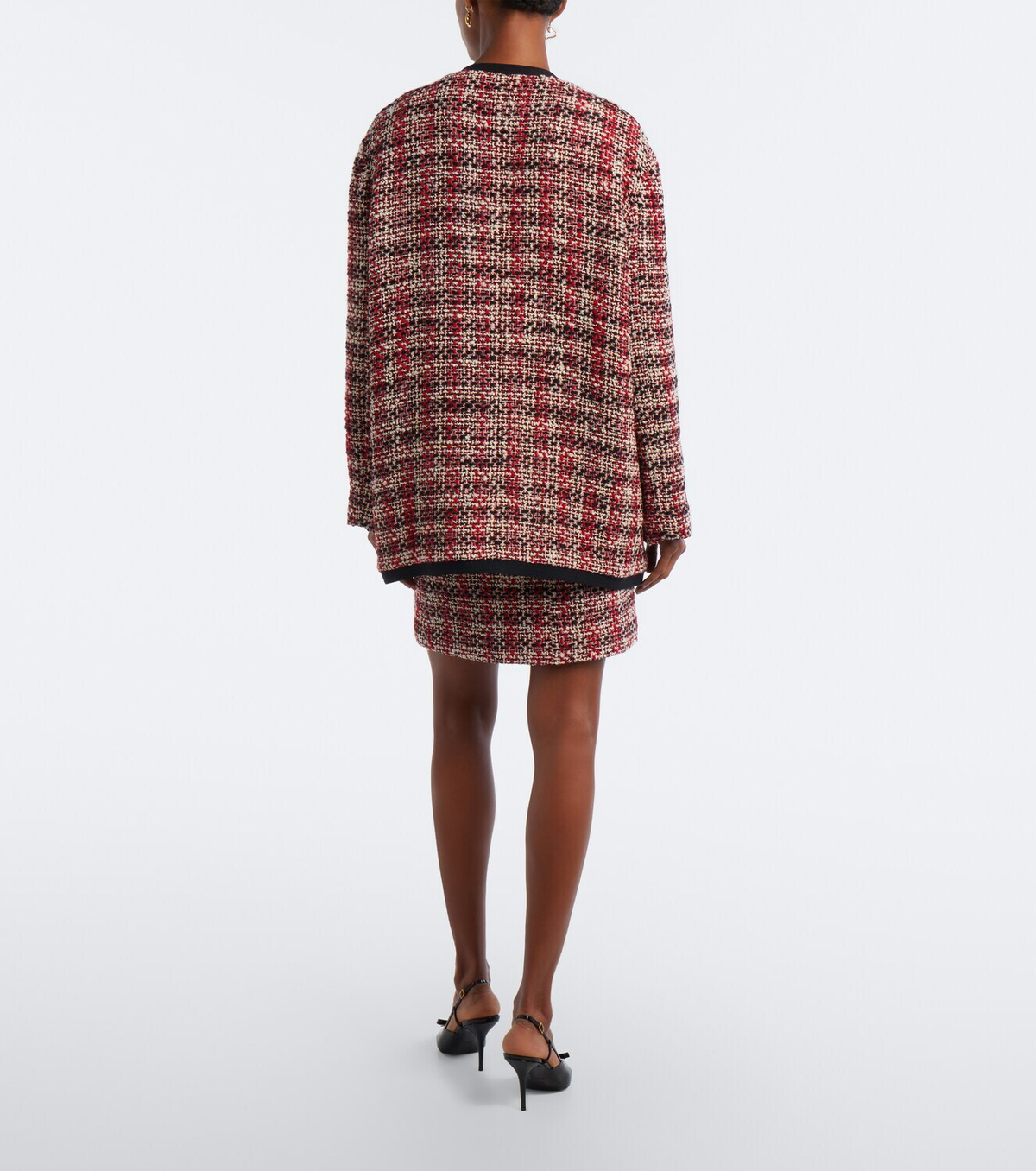 Versace Wool-blend tweed miniskirt