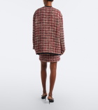 Versace Wool-blend tweed miniskirt
