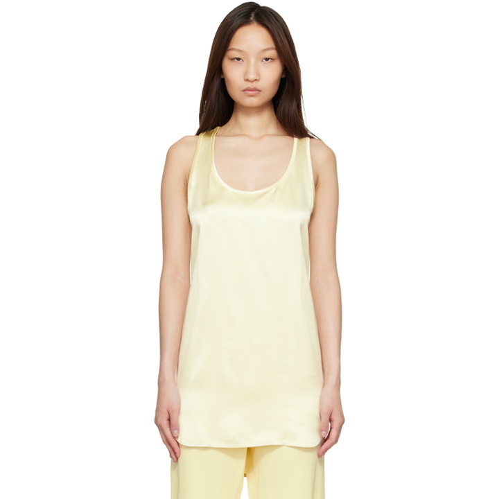 Photo: WARDROBE.NYC Yellow Liquid Tank Top