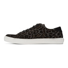 Saint Laurent Grey Leopard Malibu Sneakers