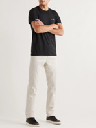 Rag & Bone - Principle Logo-Embroidered Organic Cotton-Jersey T-Shirt - Black